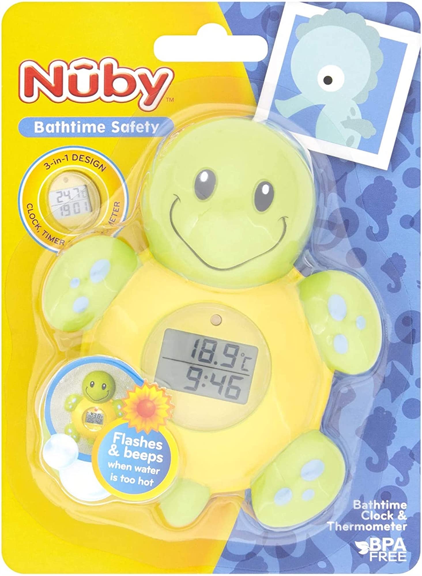 Badethermometer und Uhr
