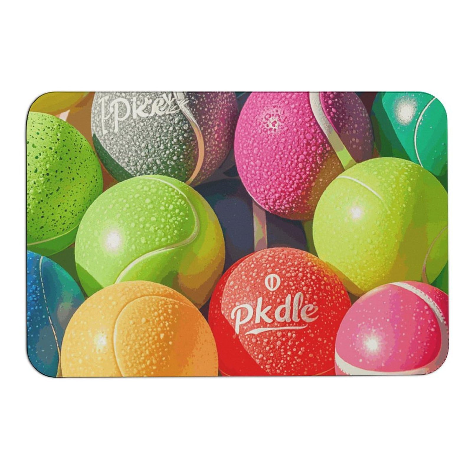 Tapis de bain pickleball antidérapant et absorbant pour douche et évier