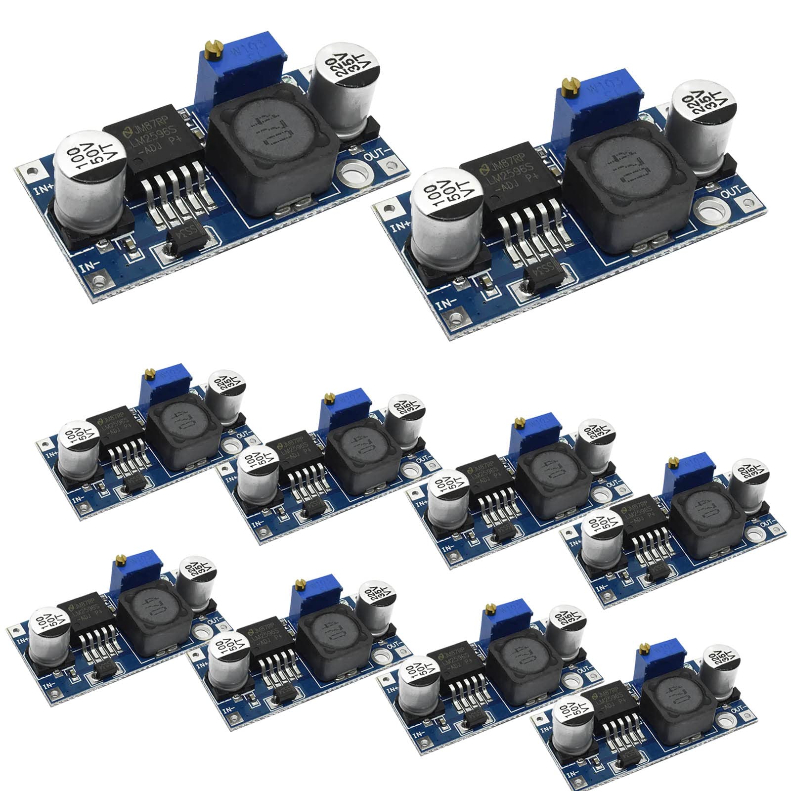 HENGBIRD 10 sztuk konwertera Buck DC-DC Step Down Moduł regulatora napięcia 3,2-40 V do 1,25-35 V, moduł zasilacza Step-Down