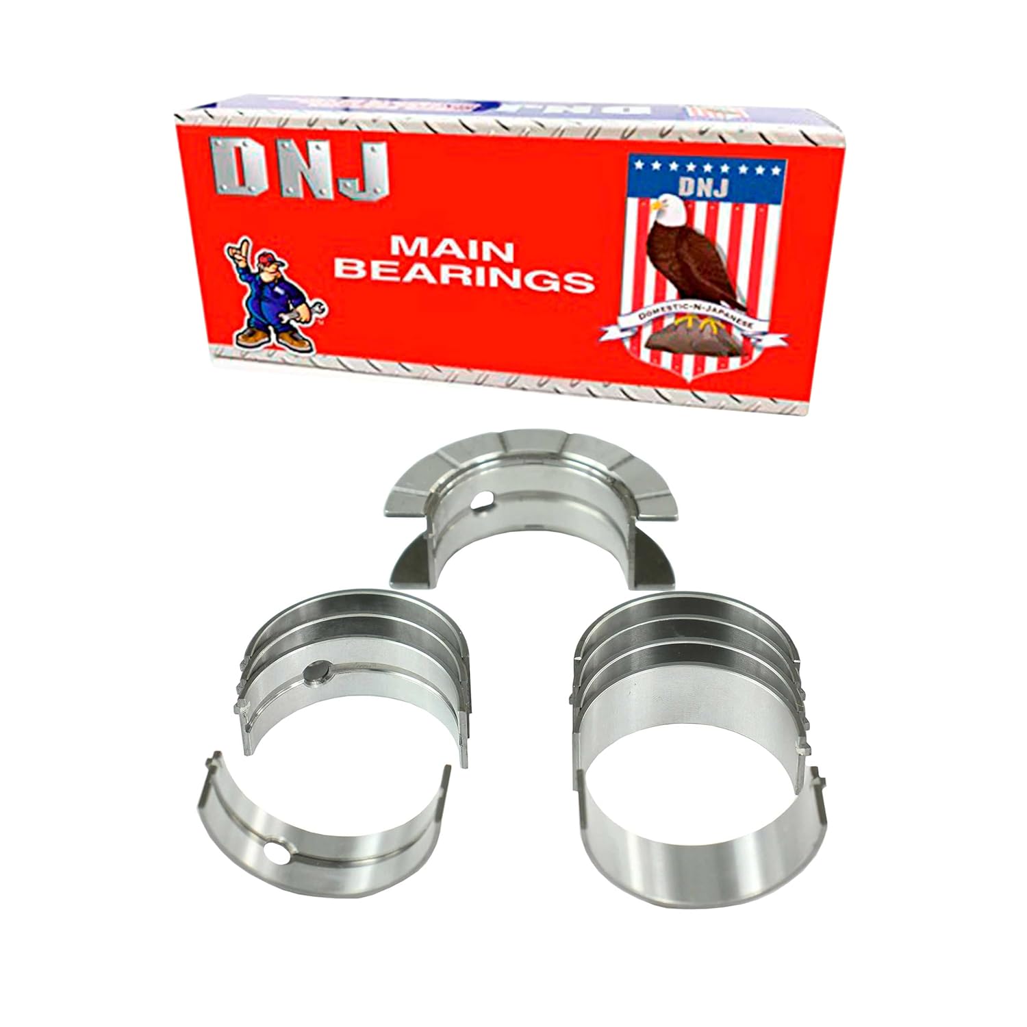 DNJ MB825 Main Bearings Set Standard for 2002-2006 Mini Cooper 1.6L L4 16V SOHC 1600cc