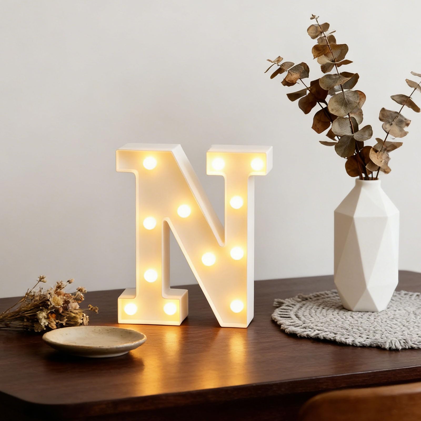 Marquee Letters,Led Letter Lights,26 Alphabet Battery Powered LED Light Up Name Sign,Decorative Lighted Standing Letters for Graduation Party Night Light Wedding Birthday Room Wall Decor (Warm White)