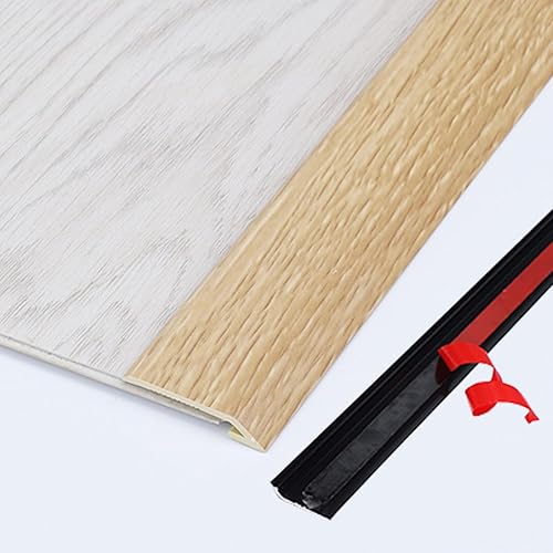 Kunovo Tira de transición de pendiente autoadhesiva, cubierta de borde de umbral de PVC antitropiezo para el hogar, hotel, oficinasrestaurante,