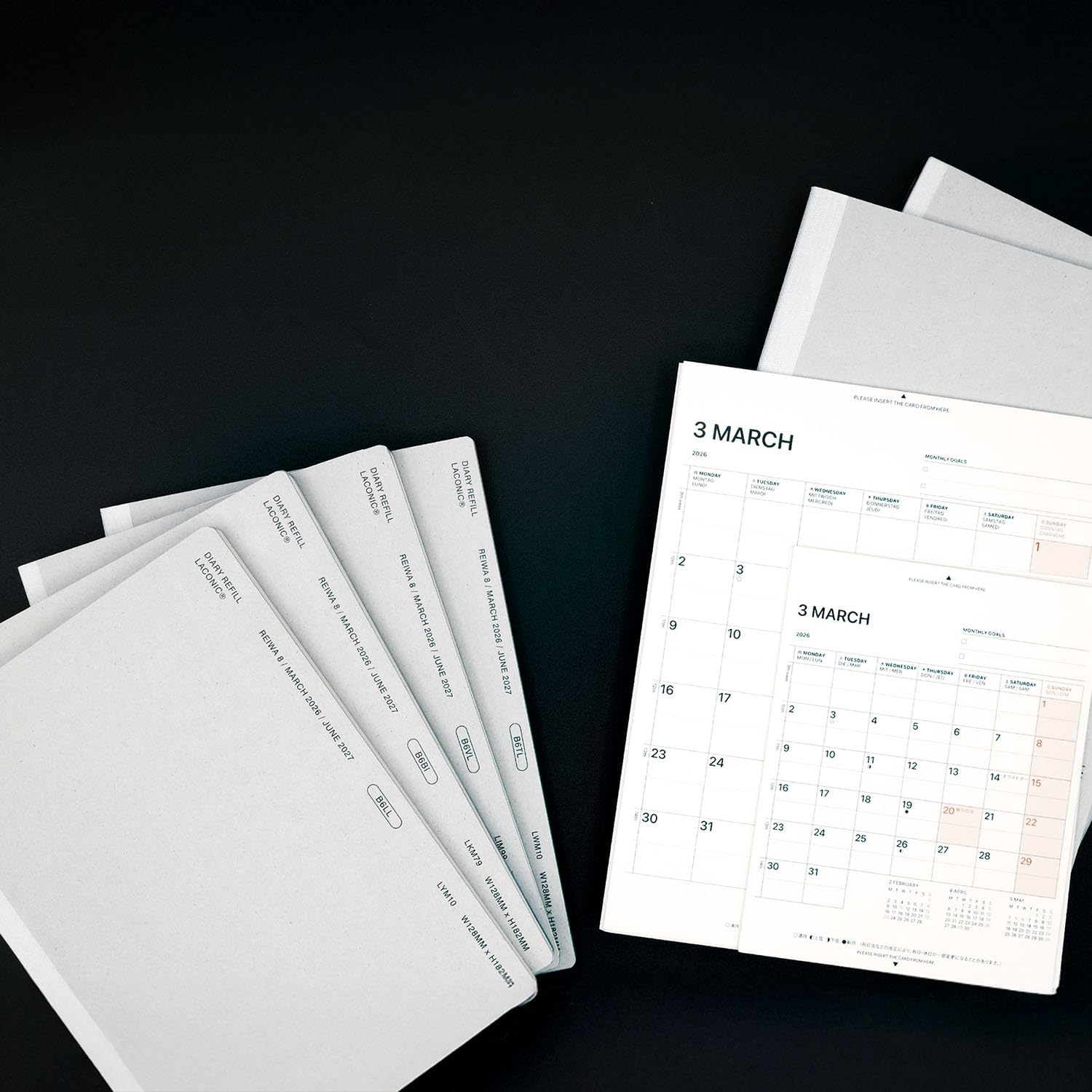 Laconic LALM88-190 Notizbuch-Nachfüllpackung, startet März 2026, A5 Weekly
