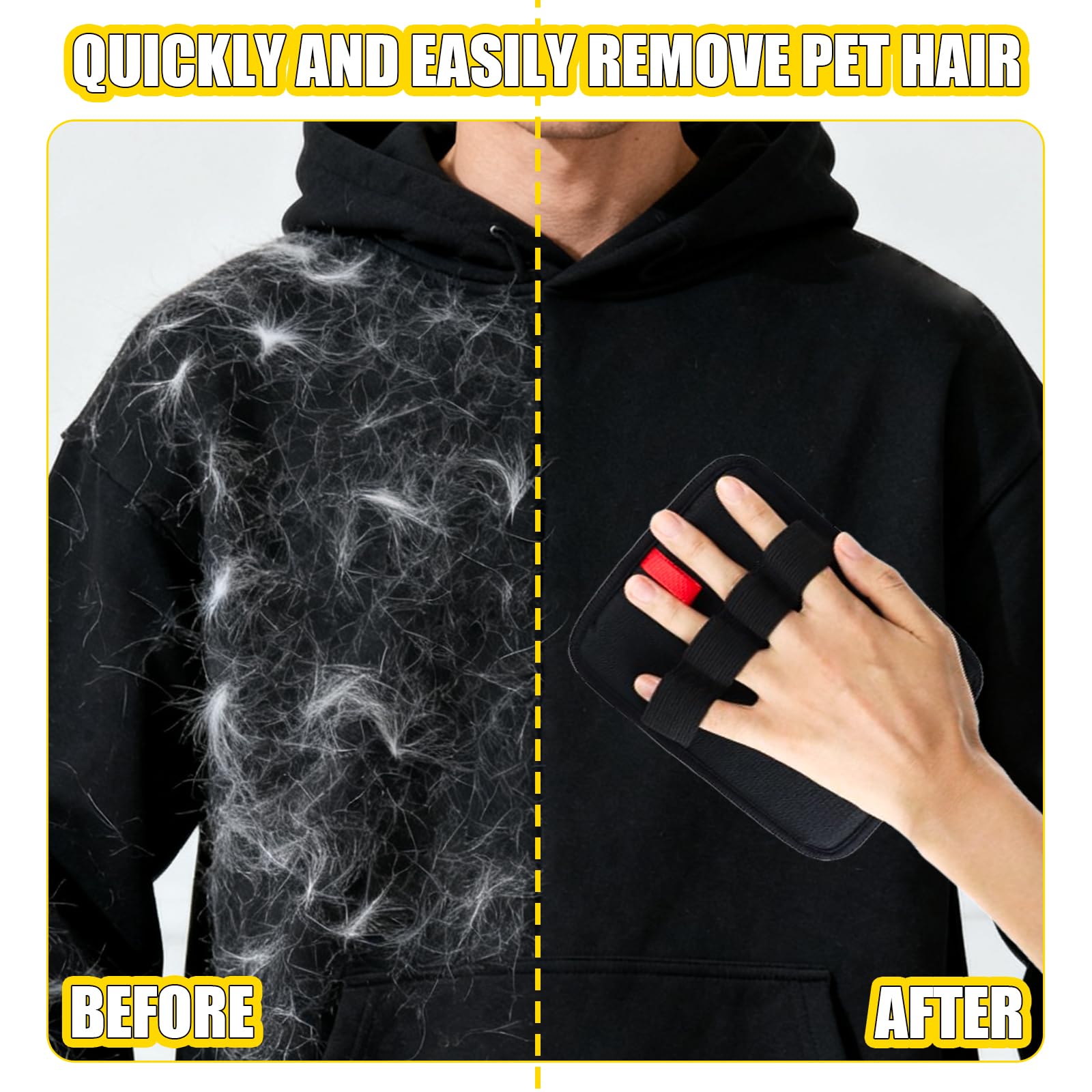 3 Pièces Gant Anti Poils Animaux, Gants électrostatiques d'épilation pour Animaux de Compagnie, Gant Poil Chat & Chien, Gant Poils Animaux Double Face Réutilisable, pour Tapis, Canapé
