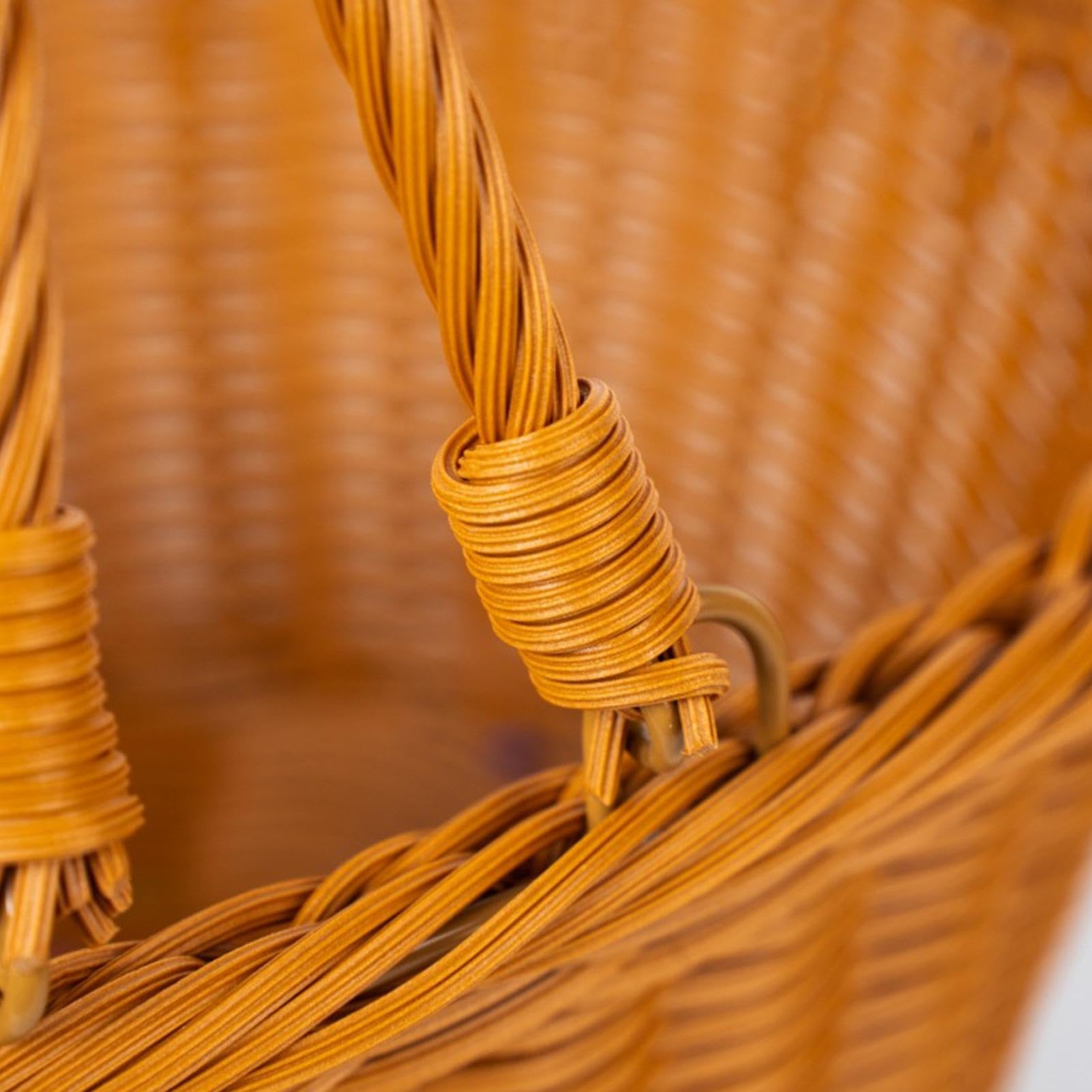 Kosz Piknikowy Do Zakupów Zbieranie owoców i przenoszenie jedzenia | Pusty koszyk na chleb Na kemping, wakacje, zakupy, do ogrodu, do podwórka, do parku, na trawnik, do domu i mieszkania