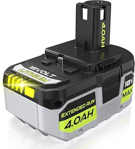 Repuesto P108 4AH para Ryobi 18V ONE + batería P108 P102 P103 P104 P105 P107 P109 P122 compatible con todas las herramientas eléctricas Ryobi 18V