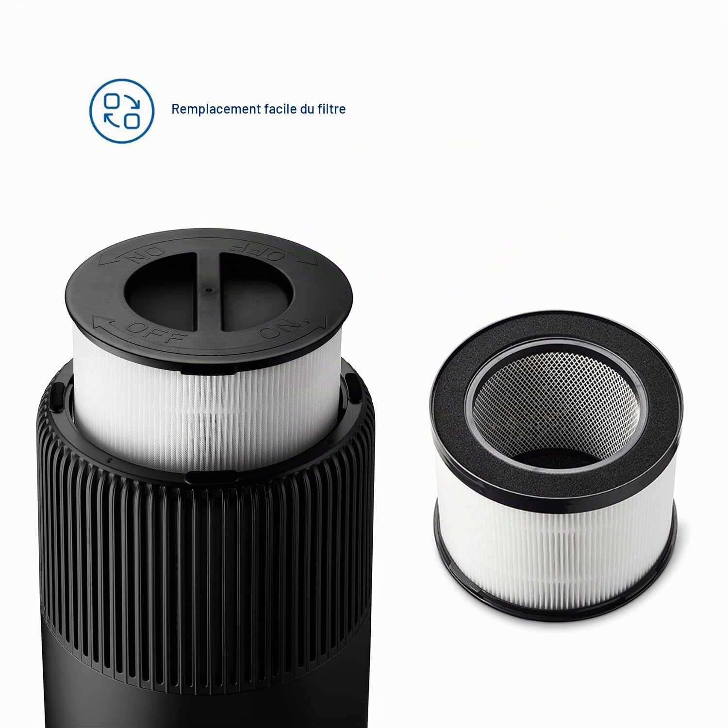 Clean Air Optima - Purificateur d’air HEPA UV et ioniseur intelligent CA-503T Compact Smart - Convient aux pièces jusqu'à 30 m² / 75 m³ - Filtre TRUE HEPA (H13) - Filtre à charbon actif – Ioniseur