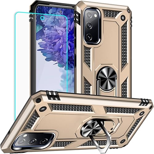 Miniatura 9 de Funda para Samsung Galaxy S20 FE, Galaxy S20 FE 5G con protector de pantalla HD, fundas protectoras de grado militar con anillo para Samsung Galaxy