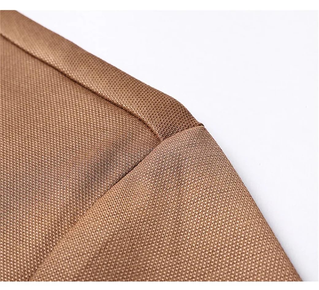 Polo da uomo a maniche lunghe, tinta unita, morbida, con risvolto, polo casual da lavoro, bottoni