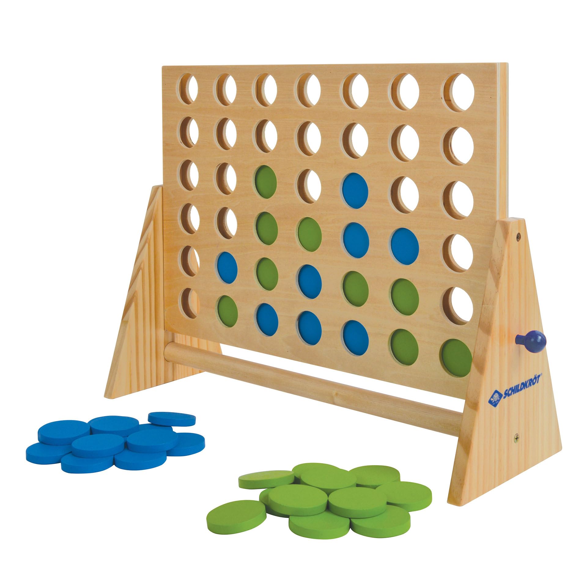Schildkröt 4 Win, el Clásico Juego 4 en Raya, Estrategia y Habilidad para Niños y Adultos, Madera FSC, 42 Fichas, 970316