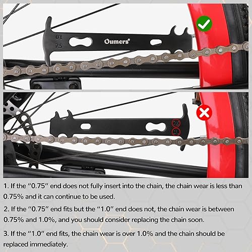 Miniatura 6 de Oumers Conjunto de herramientas de reparación de cadena de bicicleta, Herramienta de rotura de cadena de bicicleta, Alicates maestros de eslabones,