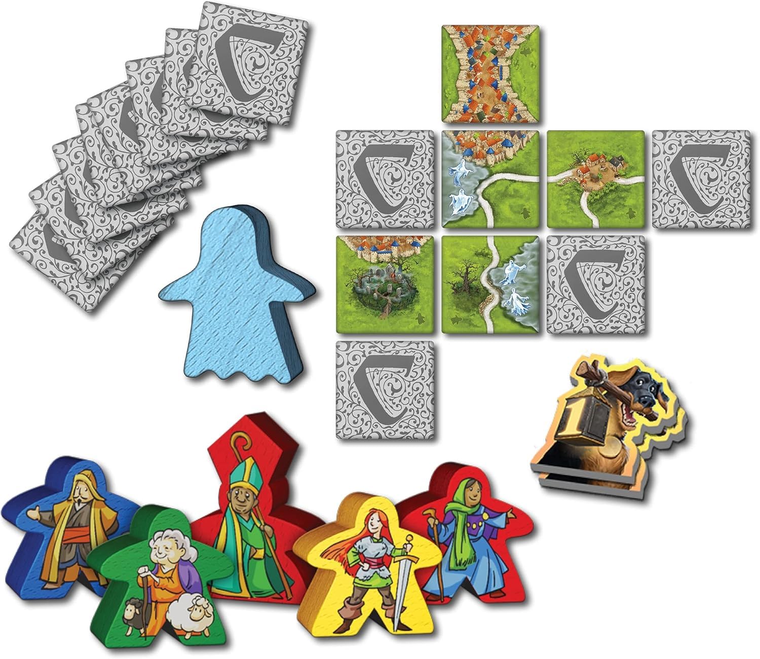 Mists Over Carcassonne - Juego de mesa | Juego de estrategia de construcción de territorios | Juego familiar cooperativo para niños y adultos | A partir de 8 años | 1-5 jugadores | Tiempo de juego