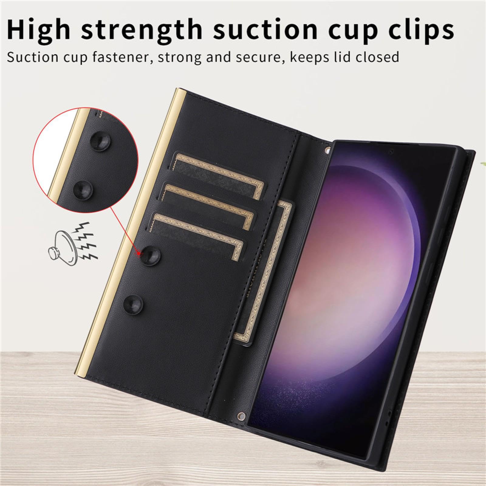 Do Samsung S22 Plus Portfel Skórzany Crossbody Etui na Telefon Karty Smycz Klapka Pokrowiec Torba (Do Samsung S22 Plus/Czerwony)