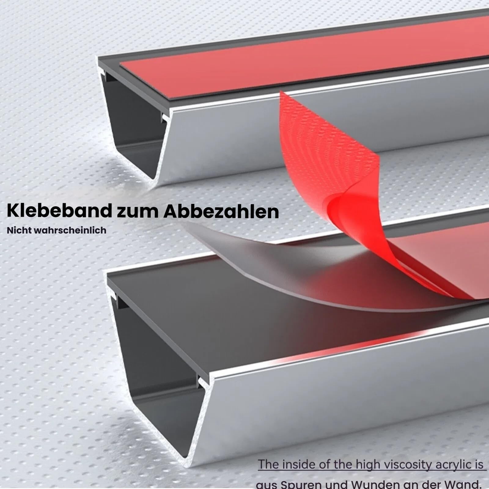 Selbstklebender Aluminium Kabelkanal 100 cm*3 Stück Breite 15/20/30 Mm – Kabelmanagement Kabelabdeckung Für Elektrische Leitungen, Boden- Und Wandmontage(Rose Gold,20mm)