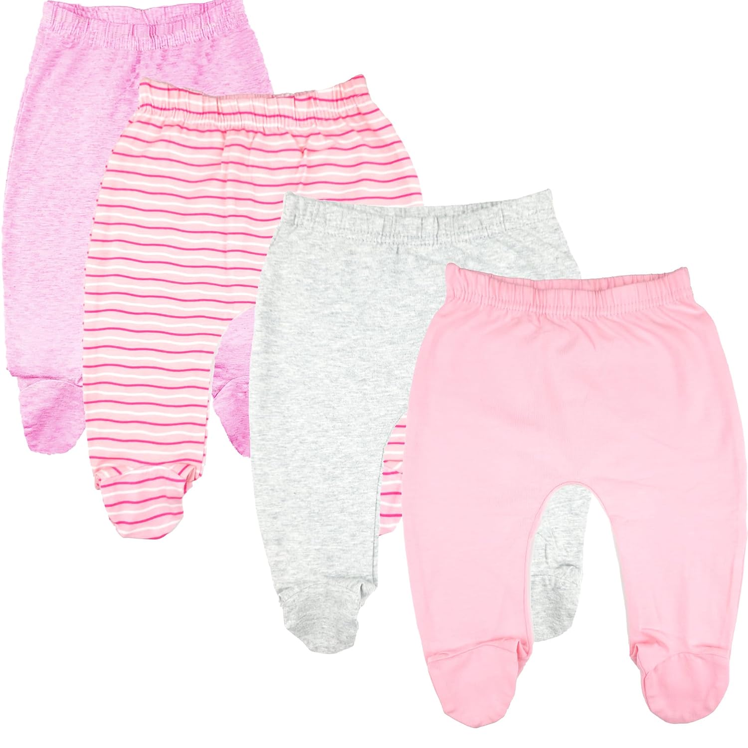 123 Bear Baby Soft Cotton Spandex Pants with Feet, Pink 4-pack, 0-3 Months - Review, Price and Buying Guide
