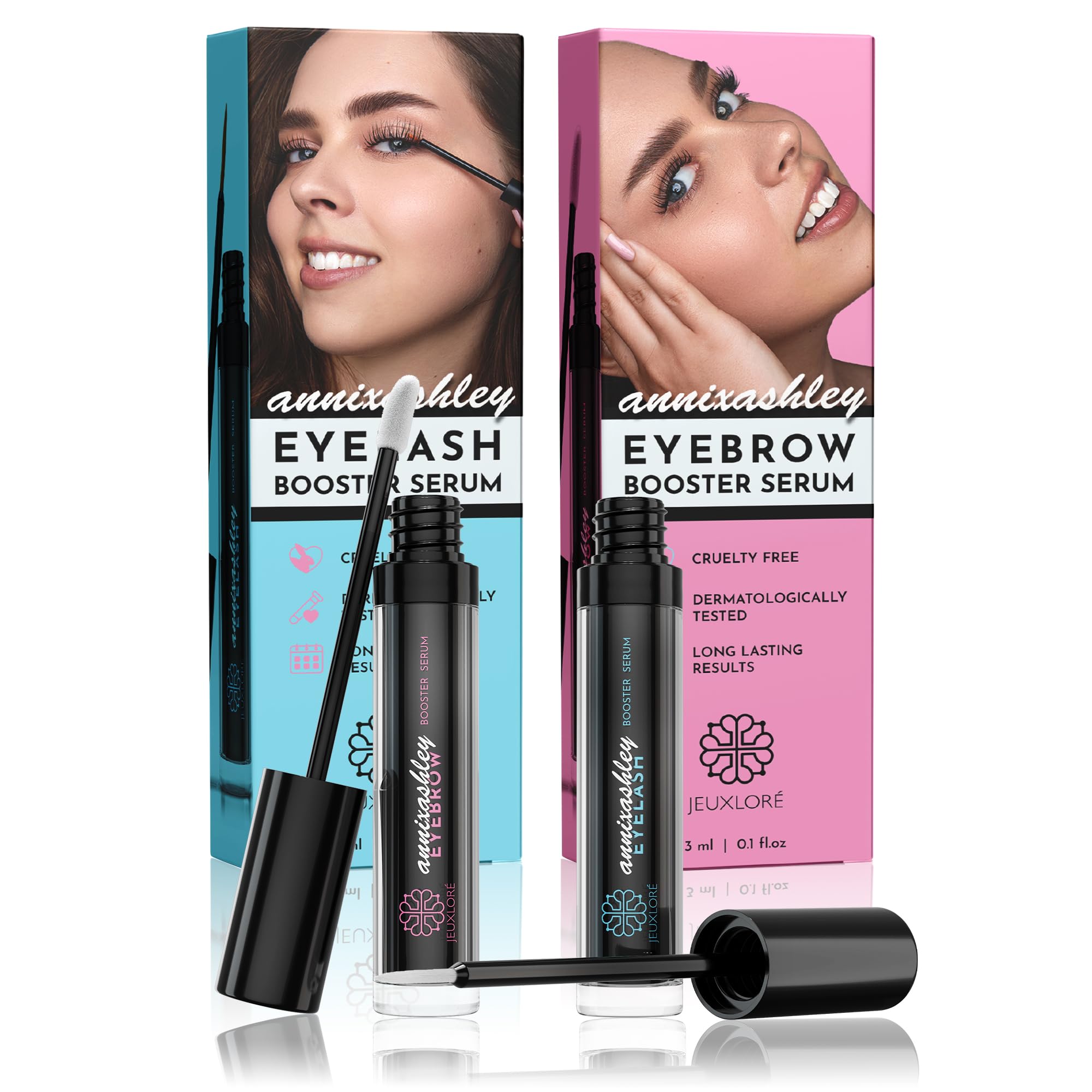 Annixashley Lash Wimpernserum und Augenbrauenserum für Premium Wimpernserum für Längere & Dichtere Wimpern | Veganes Augenbrauenserum für volle, dichte & kräftige Brauen