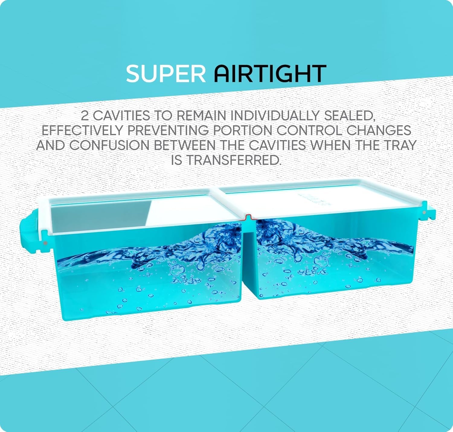 Silicone Freezer Tray With Lid, Soup Freezer Container molds, 2-cup Extra Large Ice Cube Tray, makes 8 perfect 500ml portions cubes, For freezing soup,stews,sauces.Oven&Dishwasher-Safe(6-Pack)
