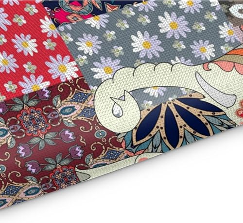 Miniatura 3 de Juego de 4 manteles individuales decorativos con diseño de elefantes, lavables, impermeables, para fiestas, hogar, comedor, 18 x 12 pulgadas