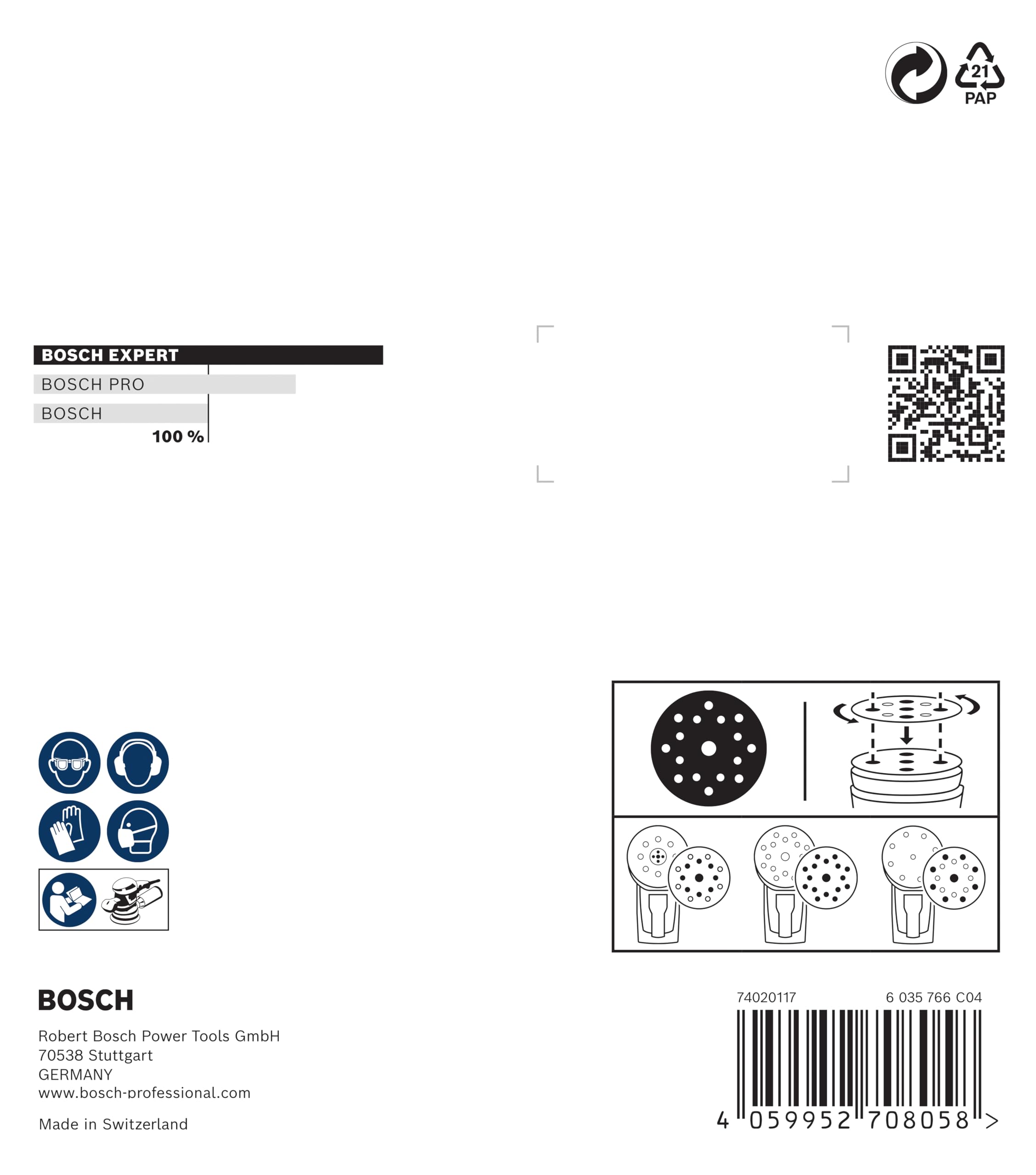 Bosch 9x Set de 9 discos de lija para láminas EXPERT O780, 125 mm (para Madera dura, Pintura sobre madera, Ø 125 mm, Grano 3x80, 3x120, 3x180, Professional Accesorios Lijadora excéntrica)