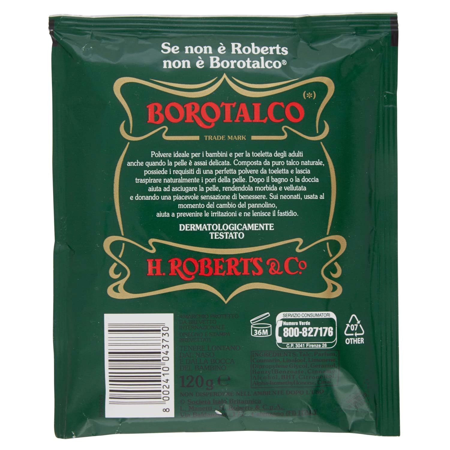Borotalco Talco, bolsa, 120 g