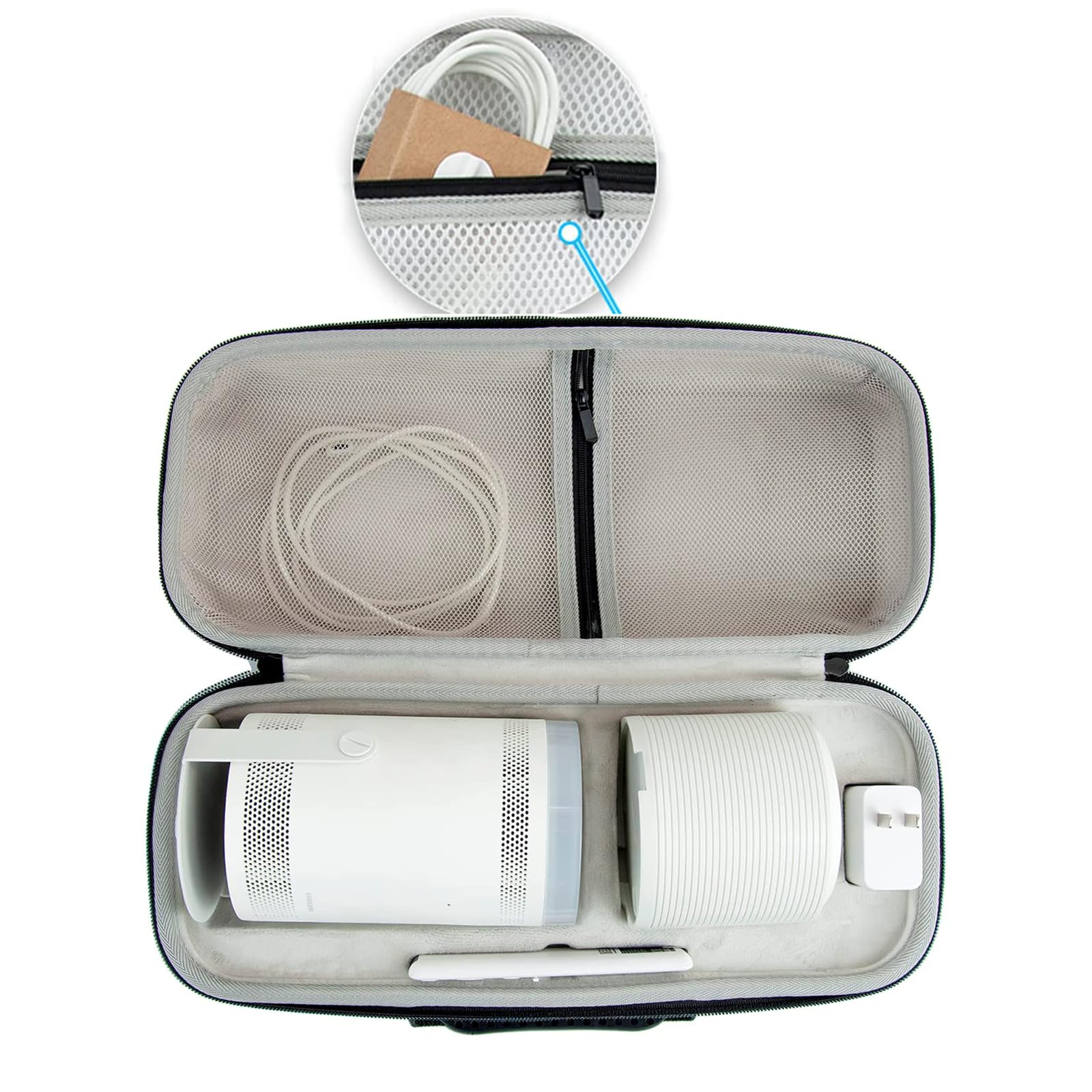 Portable Storage Case Compatible with Samsung The Freestyle,Hard EVA Carry Case Perfectly fits with The Freestyle Projector&Battery with Accessories,The Freestyle 2nd Gen Projector Protect Box(Black)