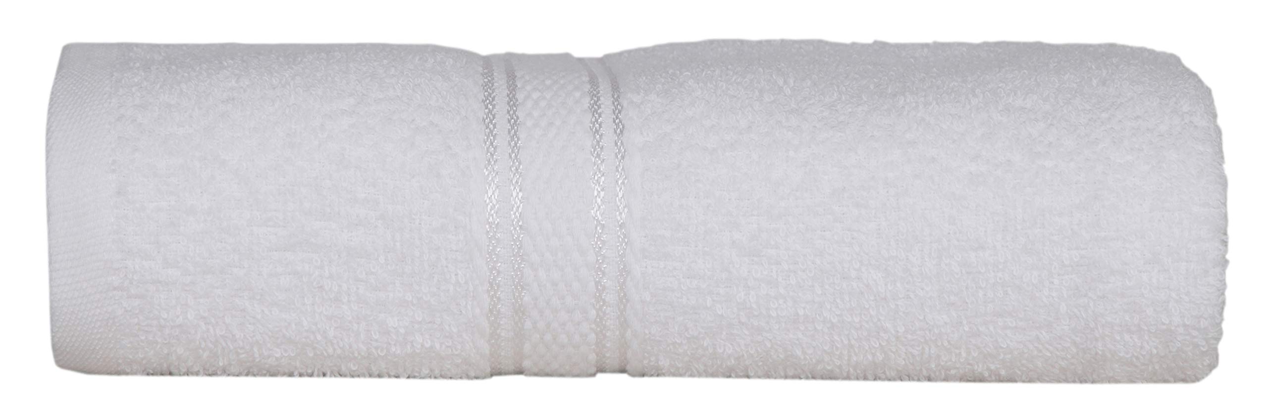 DIVINE OVERSEAS Saloon Towel/Large Hand Towel/Large Gym Towel GSM 400, Material 100% Cotton - Pack of 1 Piece, 22" x 44" (55 CM X 110 CM), White Color