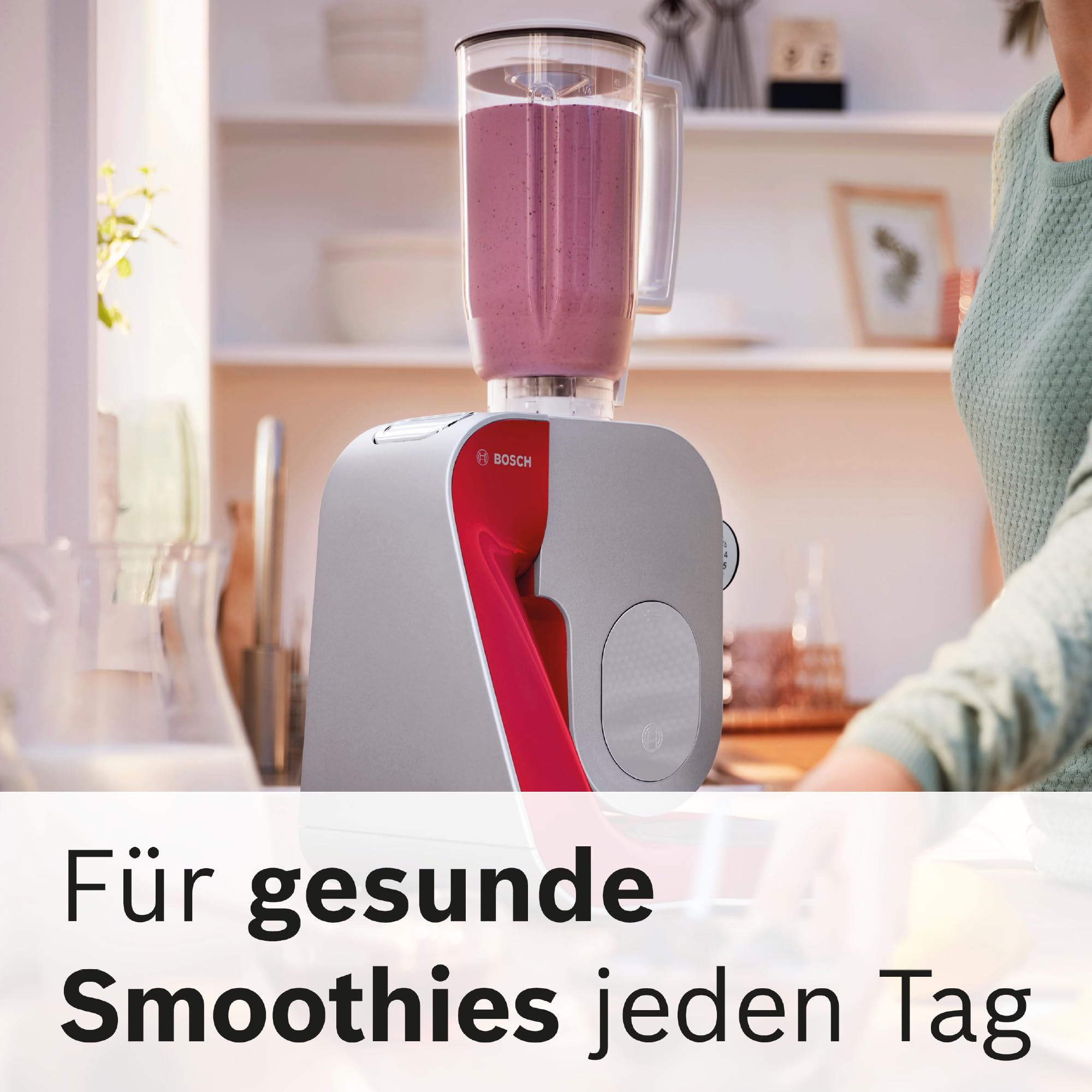 Bosch Planetaria Robot da Cucina MUM5, Ciotola in Acciaio da 3.9 L, 7 Velocità, 1000 W, Rosso