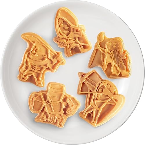 Miniatura 9 de Dungeon Heroes - Mini waflera eléctrica - Eat Wizards Fighters Clérigos para diversión de desayuno de Halloween, panqueques novedosos en minutos,