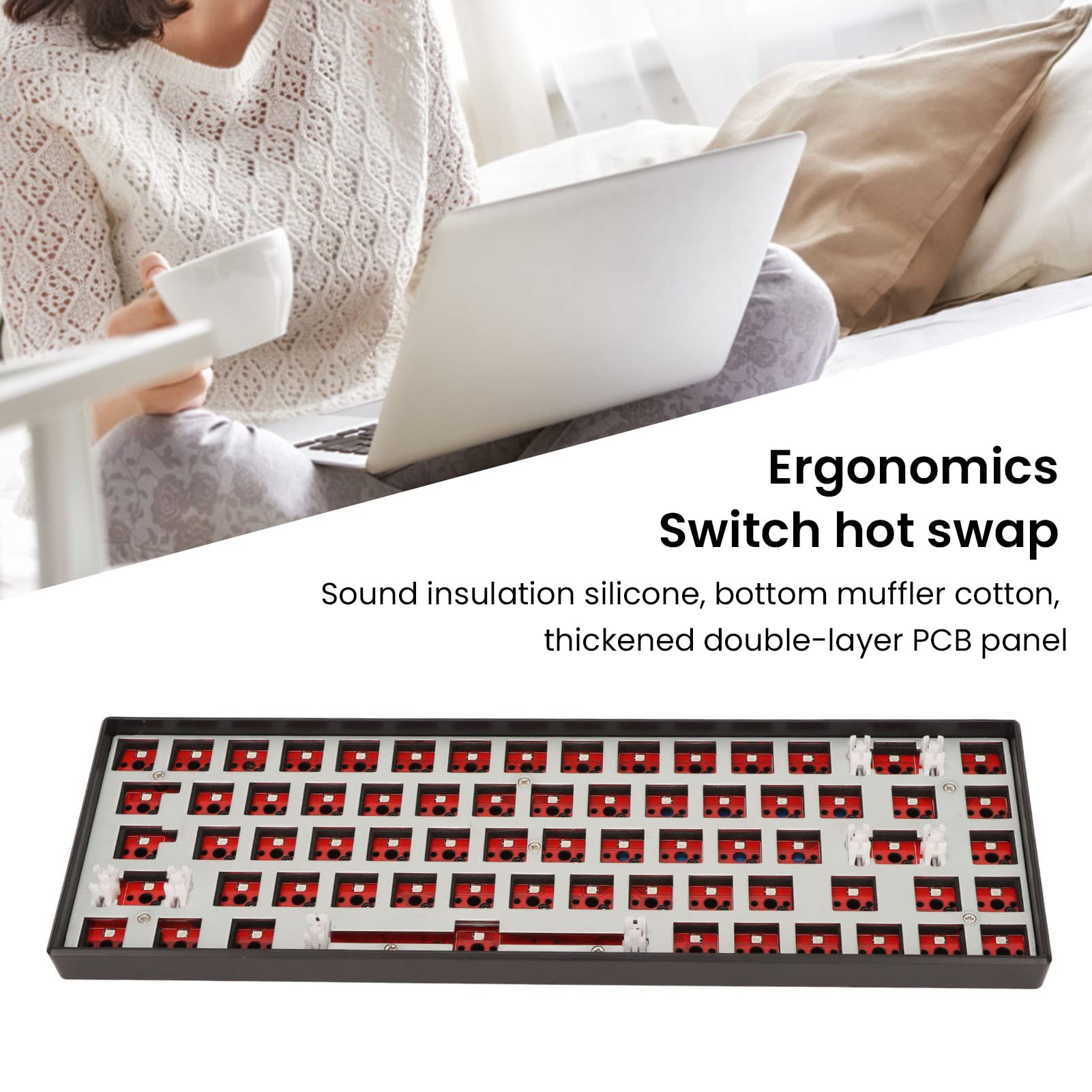 CK68 ワイヤレス自作キーボード（ホットスワップ対応） Amazon | ホットスワップキーボードキット、68キー68キーメカニカル