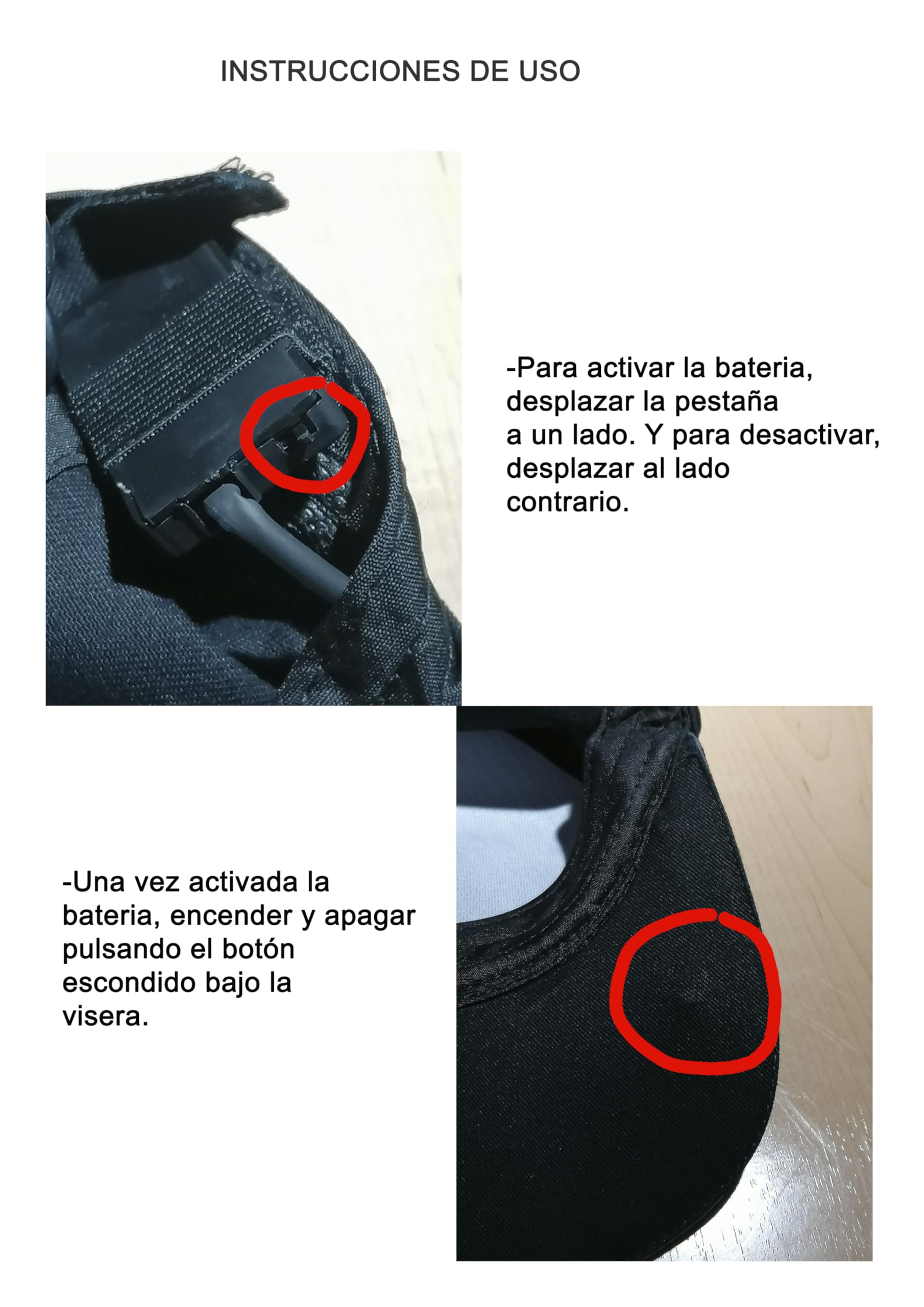 Gorra luz led Negra Capitán de Yate, Patrón de Yate o Patrón Embarcación Recreo.