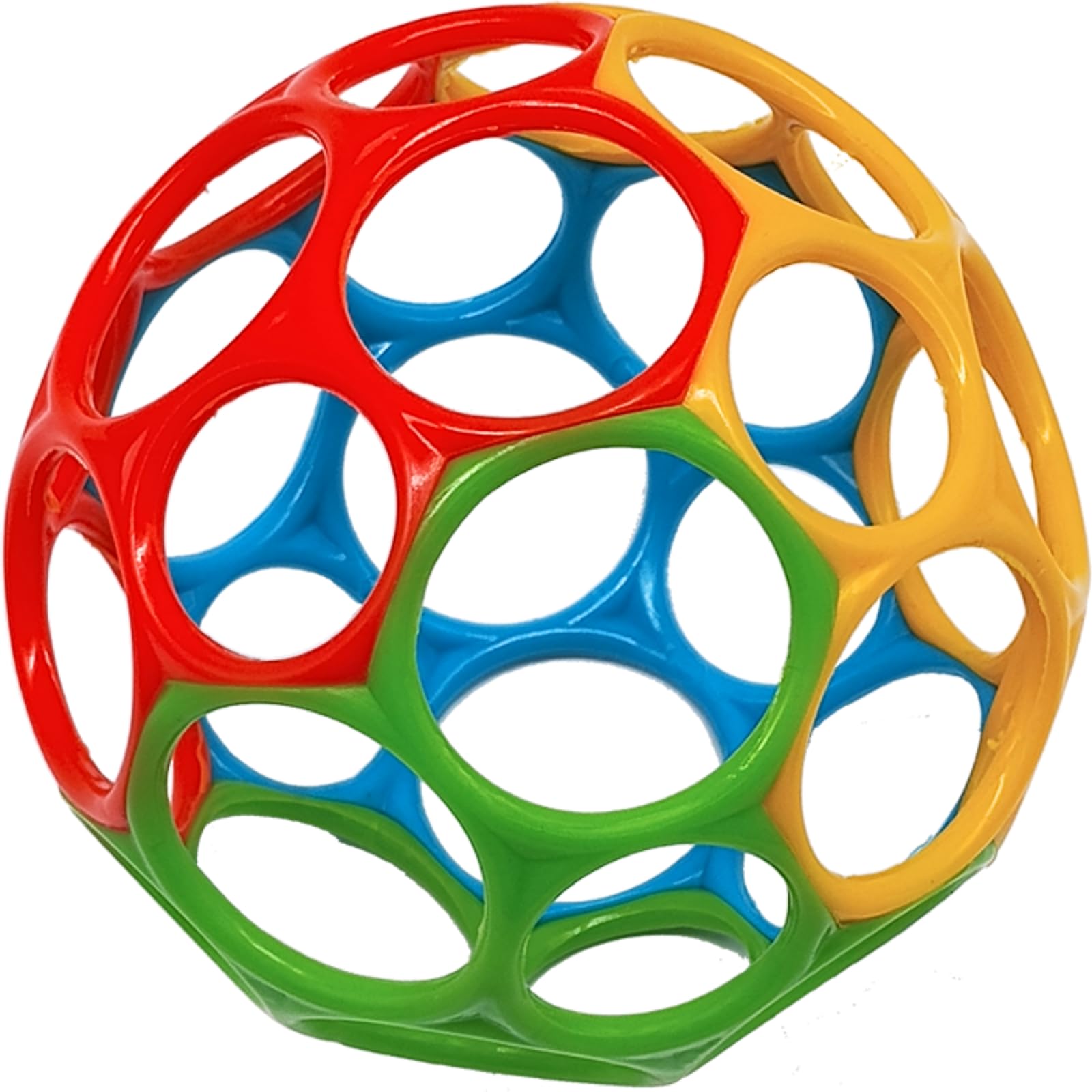 DOHE Educa - Sensory Ball for Babies - Easy and Flexible Grip, Newborn Small Children, Diameter 3.74 Inches, 4 Colours for Visual Stimulation, Biting and Playing, BPA-Free