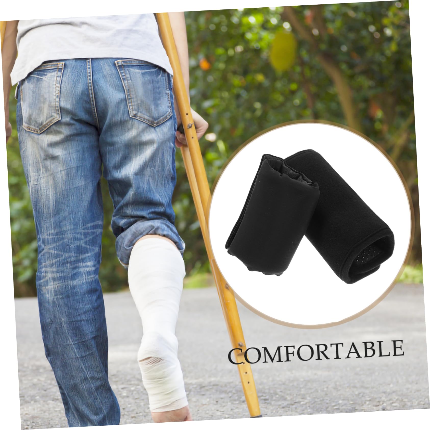 MAGICLULU 2juegos Almohadillas Acolchadas Para Muletas Cojín Para Axilas Reemplazo De Empuñaduras De Muletas Material Antideslizante Instalación