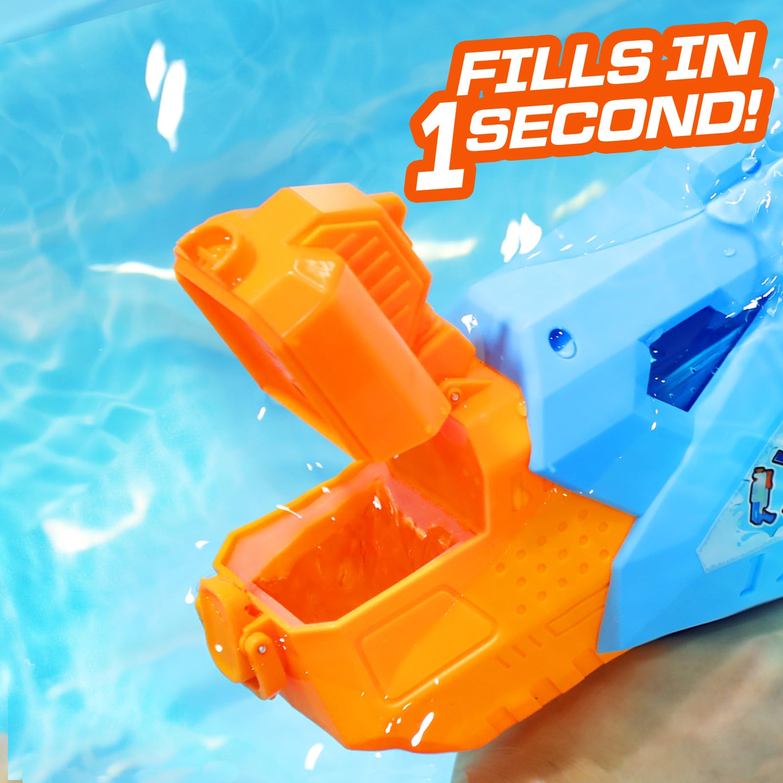 Wasserpistole für Kinder Erwachsene - 2 Pack Wasserpistole 1200ML großer Reichweite Super Wasser Blaster Soaker Wasserspritzpistole Sommer Draußen Schwimmbad Strand Sand Wasser Kampf Spielzeug