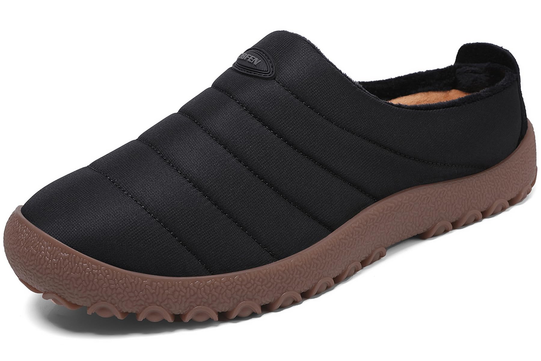 - Mens Womens Winter Warm Slippers with Fuzzy Plush Lining Slip on House Shoes Indoor Outdoor Anti-Skid Rubber Sole