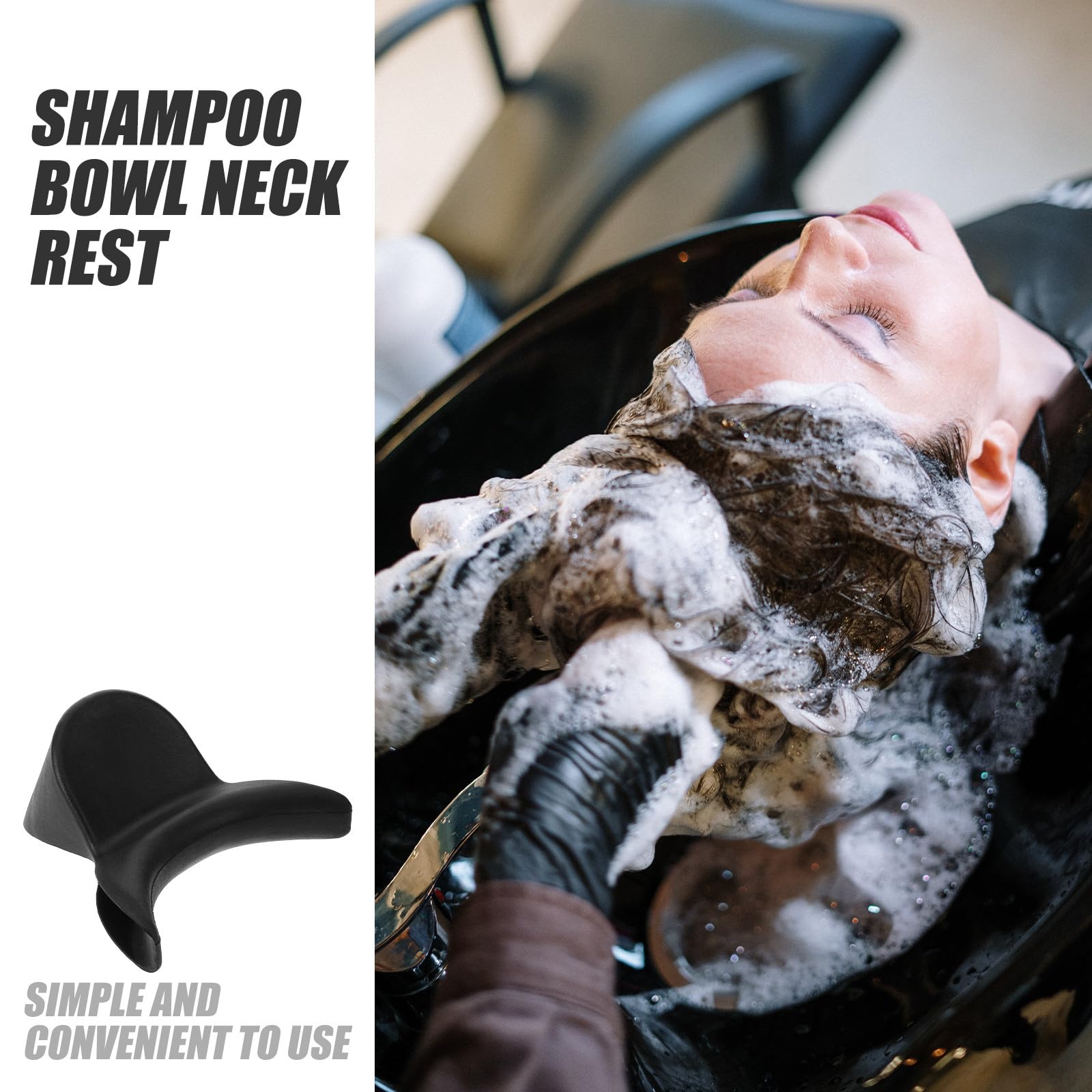 GANAZONO Almohada para Cuello en PVC Soporte Ergonómico para Lavacabezas, Cojín Duradero para Uso en Salones y Hogar, Reposacabezas para Cuenco de Champú