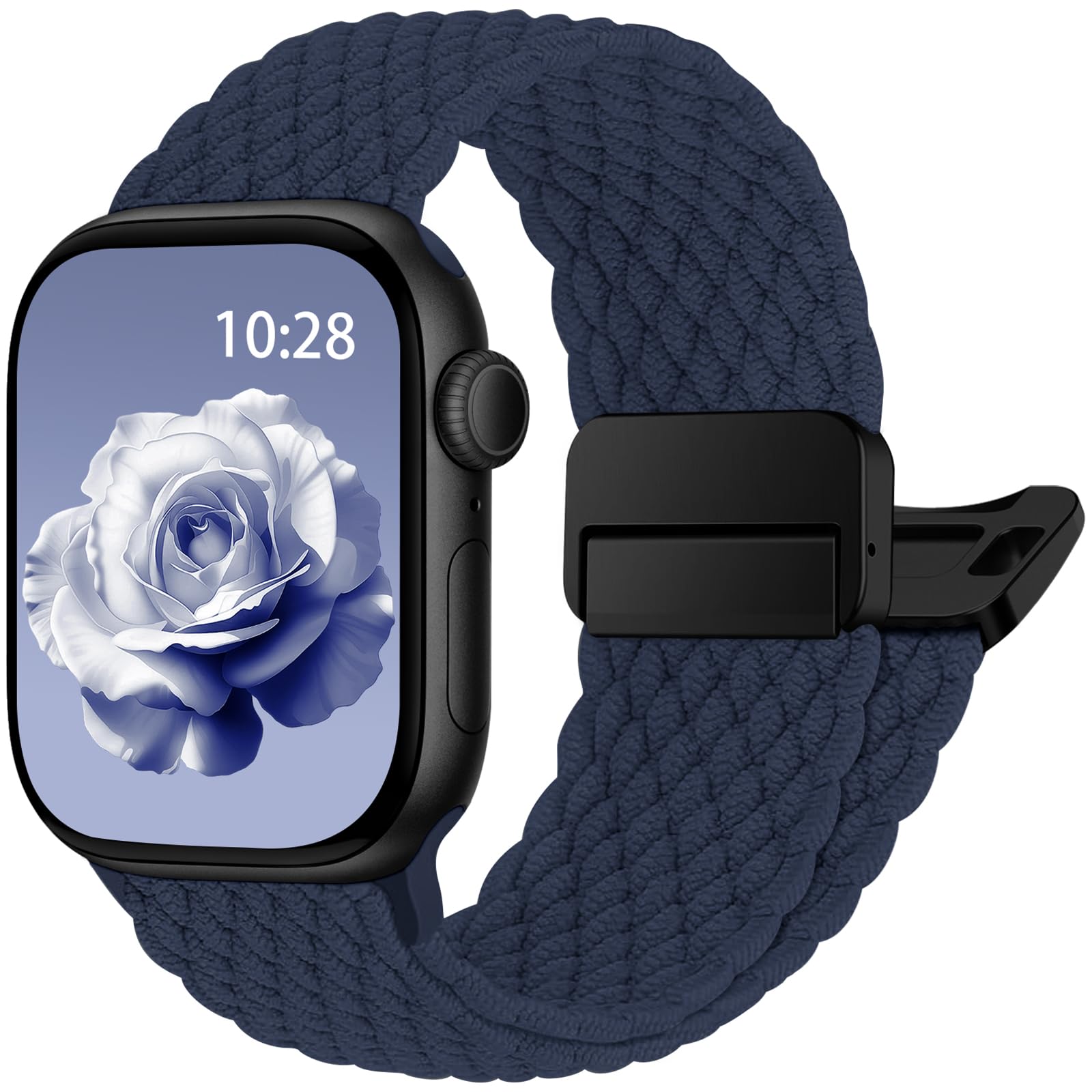 Geflochtenes Armband Kompatibel mit Apple Watch Armband 40mm 42mm 41mm 38mm 44mm 45mm 46mm 49mm, Magnetic Closure Sport Nylon Armbänder für iWatch Series 11 10 9 8 7 6 5 4 SE 3 2 1 Ultra