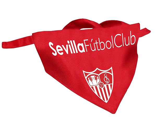 Foto 2 de 5 de SEVILLA CF - Pañuelo para Mascotas, Bandana para Perros Grandes, Medianos, Pequeños, Colores del Equipo…