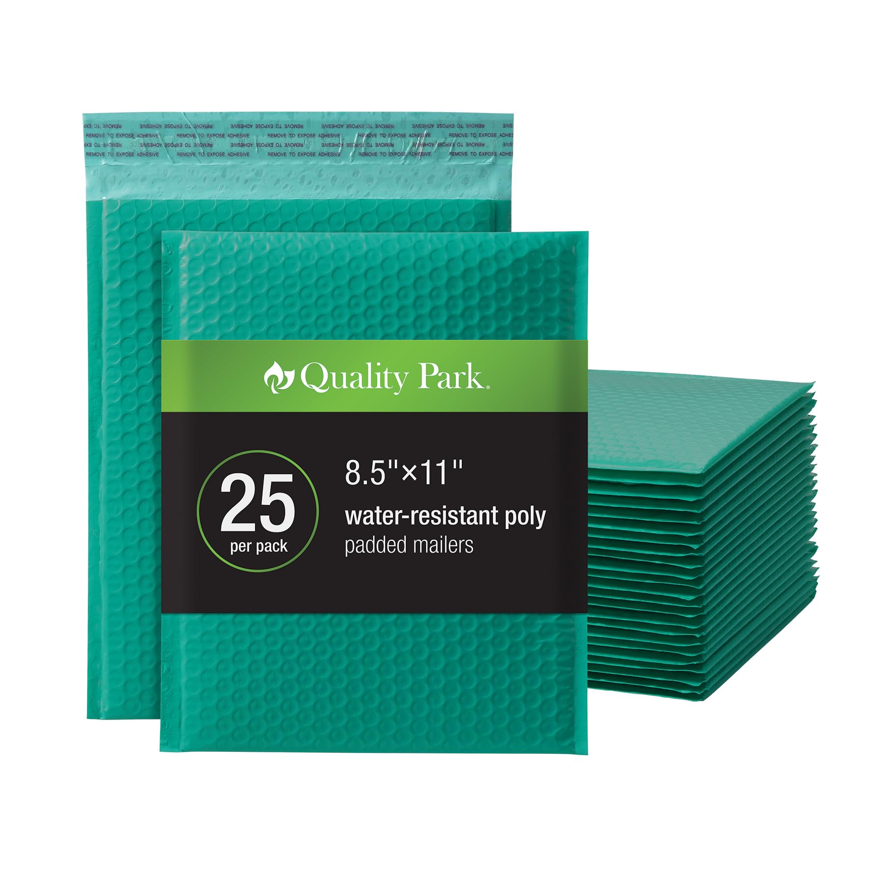 Quality Park Bubble Mailers, 6" X 9", Turquoise Poly Mailers Padded Envelopes Shipping Bags Water Resistant Self Seal 50 Per Box Qua85913 - View #4