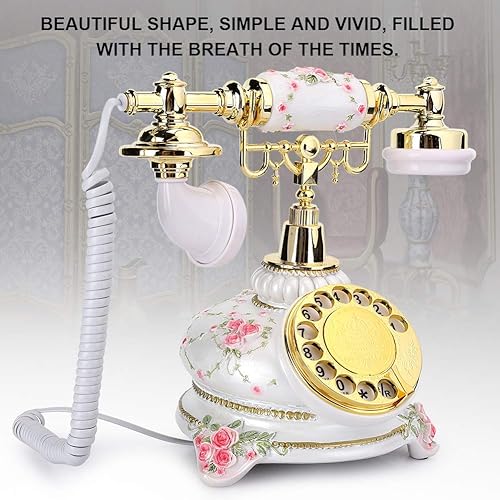 Miniatura 3 de Teléfonos rotativos para línea fija, teléfono fijo retro Teléfono antiguo de moda para el hogar, teléfono vintage con cable Teléfono antiguo para