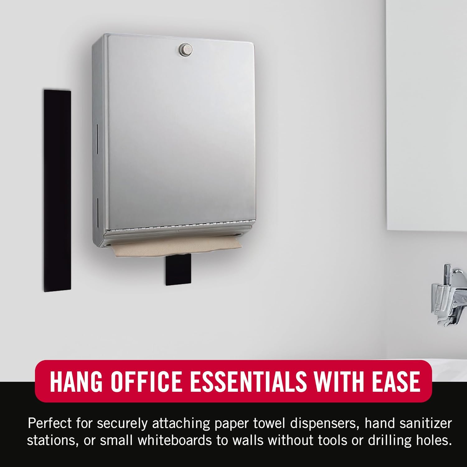 VELCRO Brand Heavy Duty Tape with Adhesive | 15 Ft x 2 In | Holds 10 lbs, Black | Industrial Strength Roll, Cut Strips to Length | Strong Hold for Indoor or Outdoor Use, 15ft x 2in - Image 5