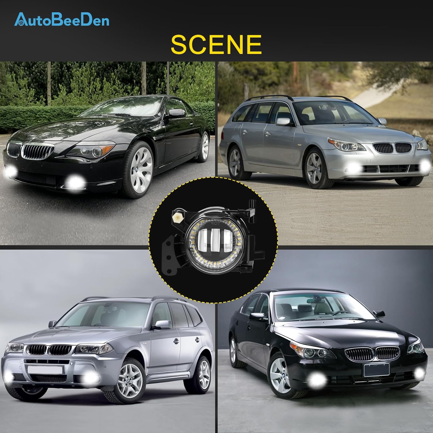 LED Fog Lights for BMW E60 E61 525i 525xi 530i 530xi 545i / E46 325Ci 330Ci / E90 E91 325i 325xi 328i 328xi 330i 330xi 335i / E63 E64 645Ci 650i/ E83 X3 / M3, 3 5 6 Series, SDN/WGN/CPE/CONV (LED Bulb)