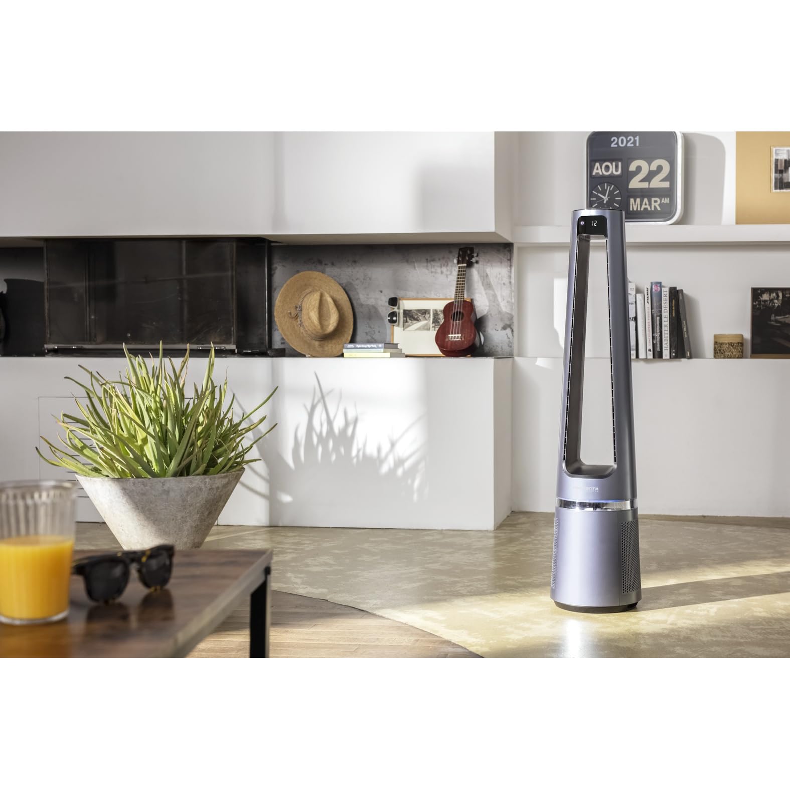 Rowenta Eclipse 2in1 Luftreinigungsventilator, Ventilator und Luftreiniger, bis zu 99,95% der Feinpartikel, Luftstrom bis 8m, Oszillation, 12 Geschwindigkeiten, Nacht-Modus, QU5030F0