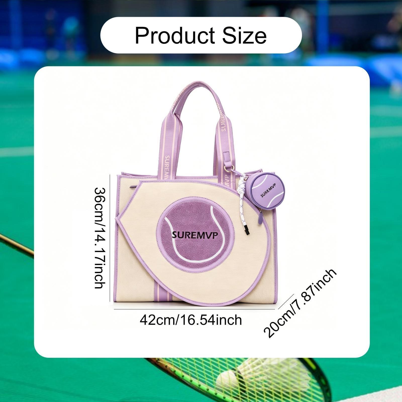 Borsa da Tennis, Borsa Sportiva per Esterni per Tennisti, Materiale PU Impermeabile, Leggera, con Cerniera, Adatta per Ciclismo, Palestra E Altro.