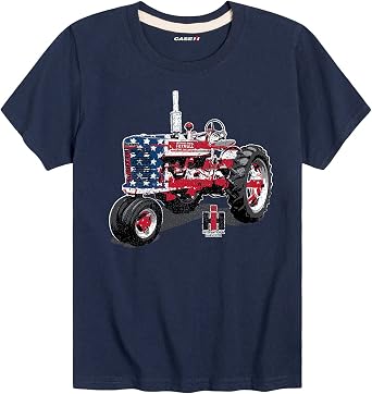 Case IH Patriotic Farmall - Youth Boy Short Sleeve T-Shirt