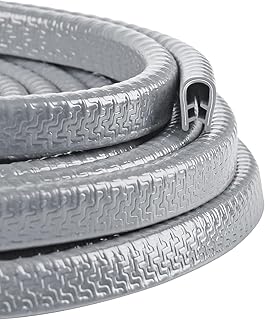 Car Door Edge Guards - Universal Fit No Adhesive Car Edge Guards U Shape Rubber Car Door Edge Protector for Sedans, Trucks, SUVs, Boats - 5 Meter Length - Grey - by KaberTrade