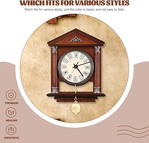 Miniatura 5 de Reemplazo de péndulo de metal para reloj de pared, movimiento de oscilación dorado de alto brillo para proyectos de reloj de bricolaje, reparación y