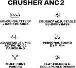 Casque Bluetooth Skullcandy Crusher ANC 2 Wireless Over-Ear avec basses multi-sensorielles, réduction active du bruit, jusqu'à 60 heures d'autonomie, microphone pour iPhone Android - Léopard
