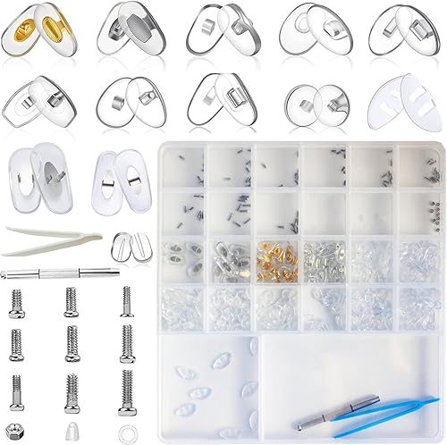 Miniatura 8 de Kit de reparación de lentes para la nariz, 50 unidades, 25 pares, versión mejorada, kit de reparación de lentes con almohadillas de nariz
