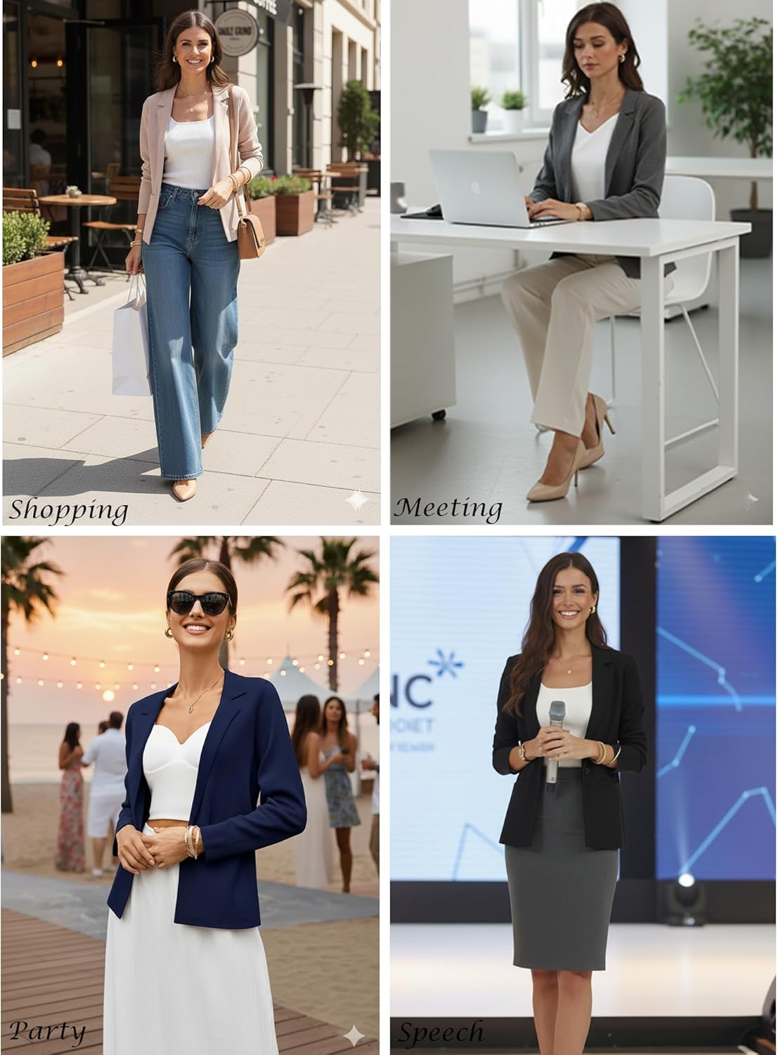 GRACE KARIN Women Sweater Blazer Business Casual 2026 Knit Suit Jackets Long Sleeve Lightweight Cardigan Work Office - Image 6