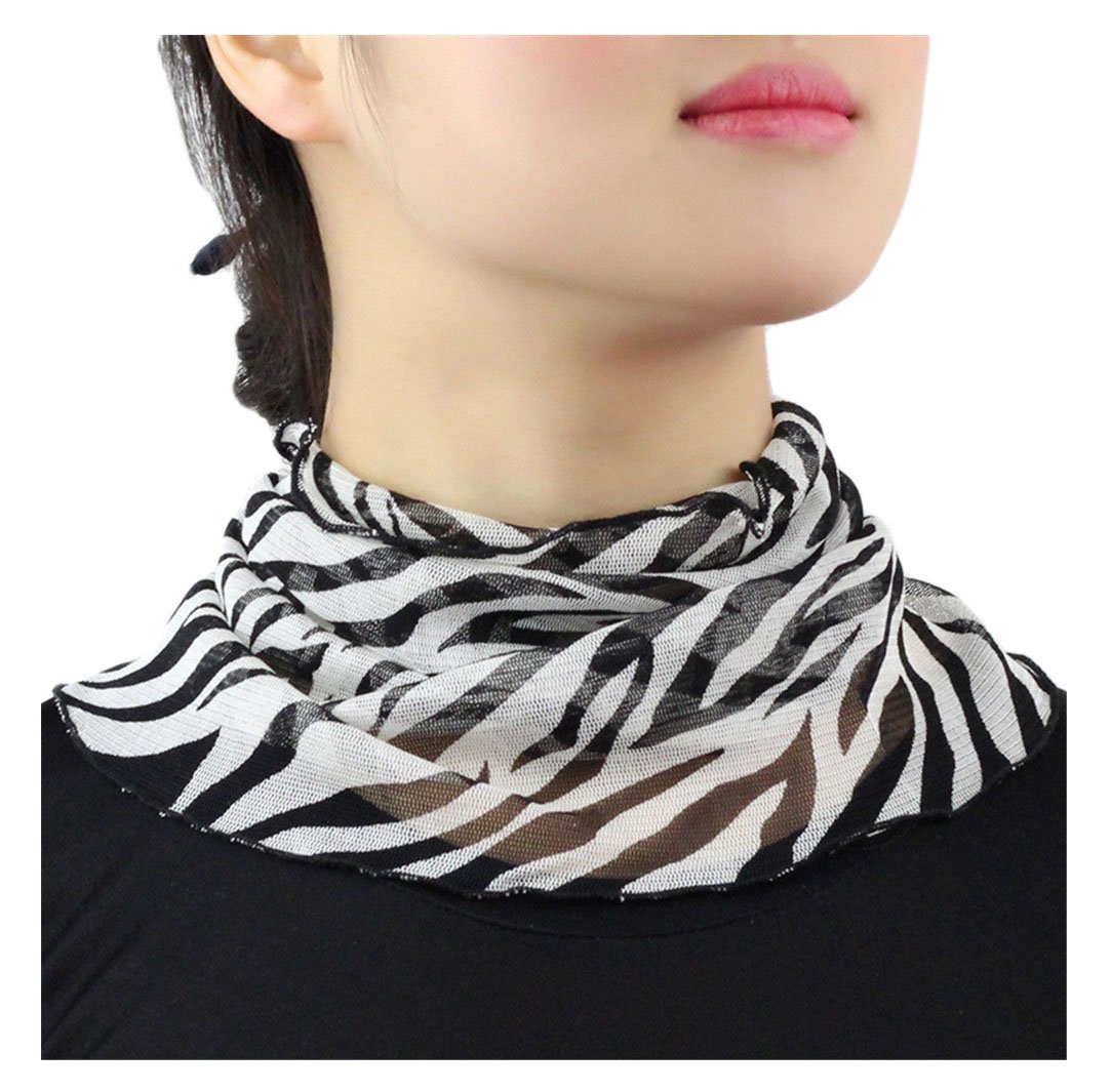 UK_Stone Women 100% Mulberry Silk Neck Warmer Faux Collar Neckerchief Neck Scarf Infinity Loop Scarf(#9)